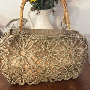 Elegant Beige Crochet Handbag